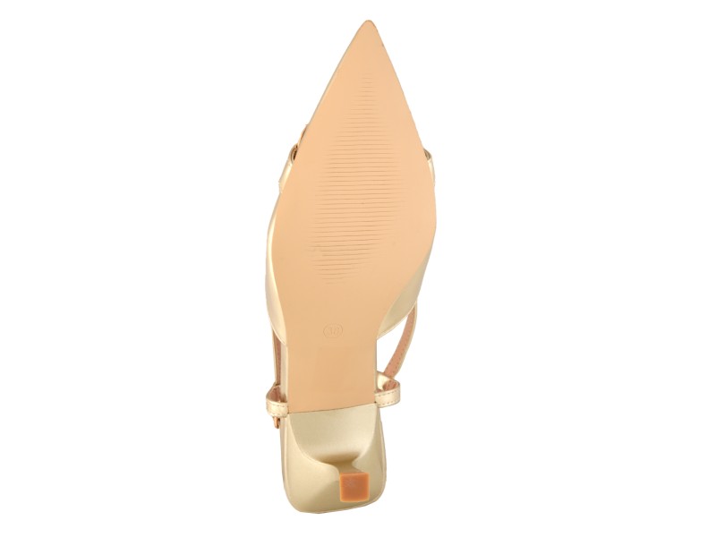 Decolte oro tacco basso top