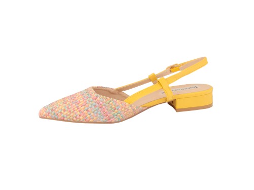 Ballerine slingback in tessuto multicolore