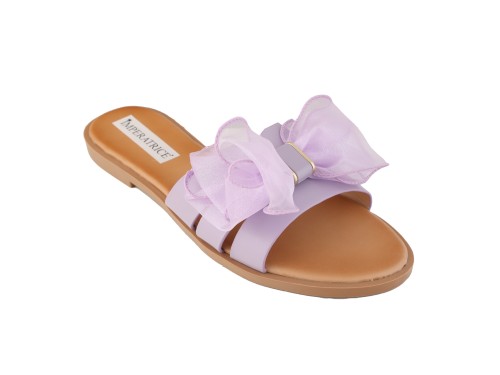 Ciabatte con fiocco in tulle