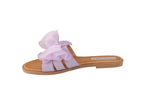 Ciabatte con fiocco in tulle