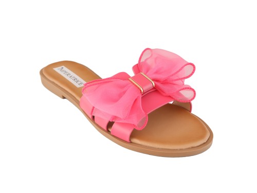 Ciabatte con fiocco in tulle