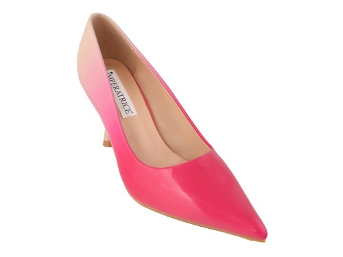 Dècolletè pumps in vernice con sfumatura colore