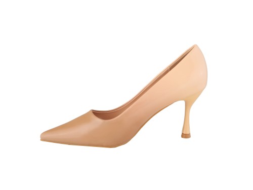 Dècolletè pumps in vernice con sfumatura colore