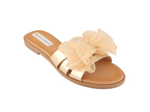 Ciabatte con fiocco in tulle