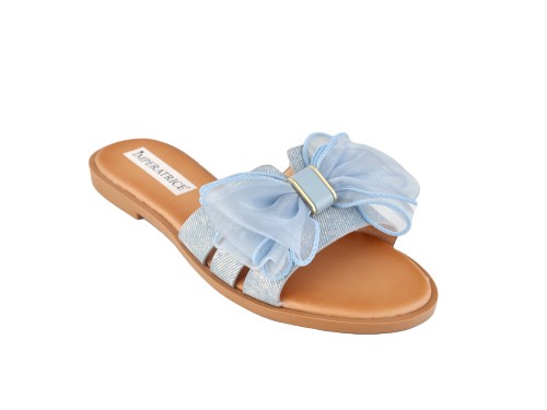 Ciabatte con fiocco in tulle