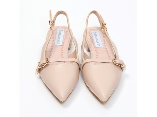 Ballerine sligback in simil pelle con dettaglio cinturino