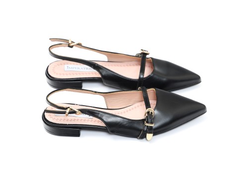 Ballerine sligback in simil pelle con dettaglio cinturino