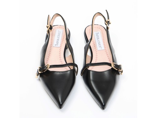 Ballerine sligback in simil pelle con dettaglio cinturino