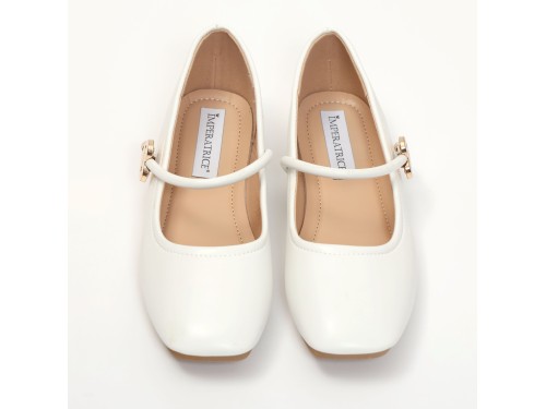 Ballerine in simil pelle con punta quadrata