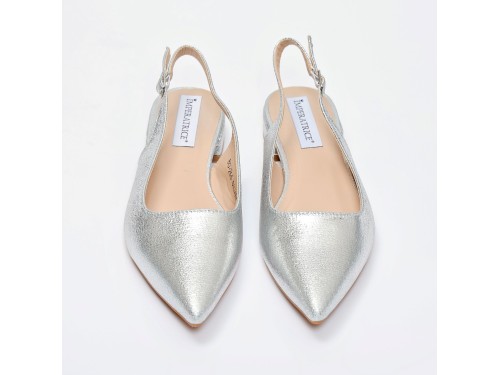 Ballerine slingback in simil pelle verniciata