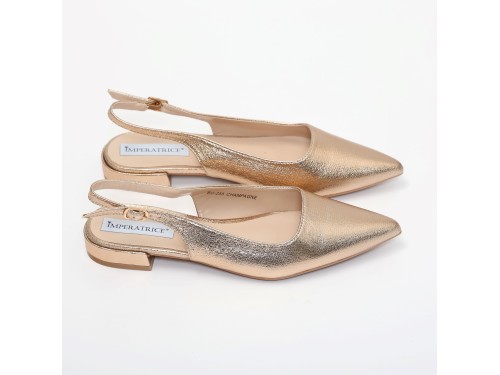 Ballerine slingback in simil pelle verniciata