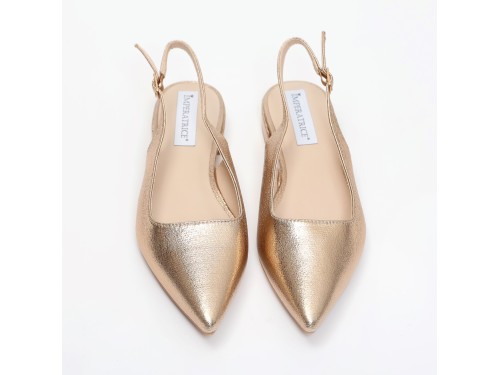 Ballerine slingback in simil pelle verniciata