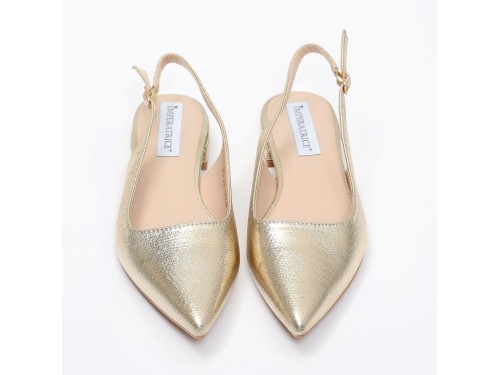 Ballerine slingback in simil pelle verniciata