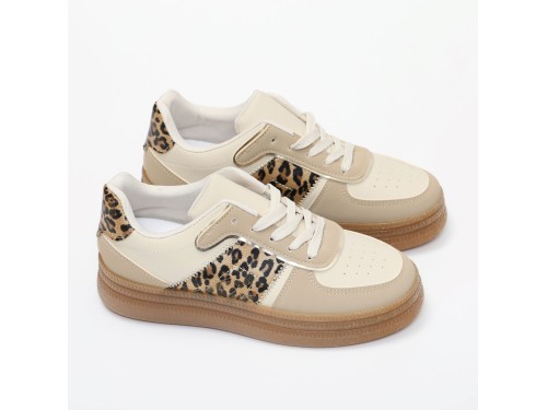 Sneakers in simil pelle multicolore