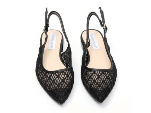 Ballerine slingback in rete ricamata