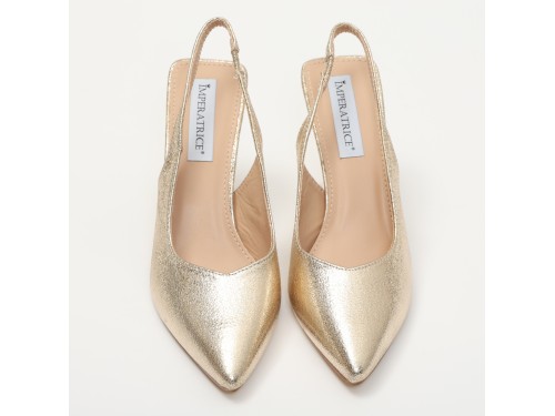 Dècolletè slingback in simil pelle