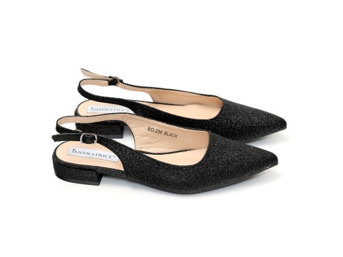 Ballerine slingback in simil pelle brillantinate