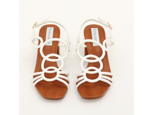 Sandali in simil pelle con tacco comodo