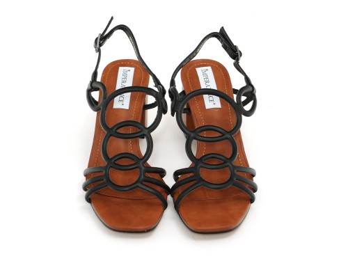 Sandali in simil pelle con tacco comodo