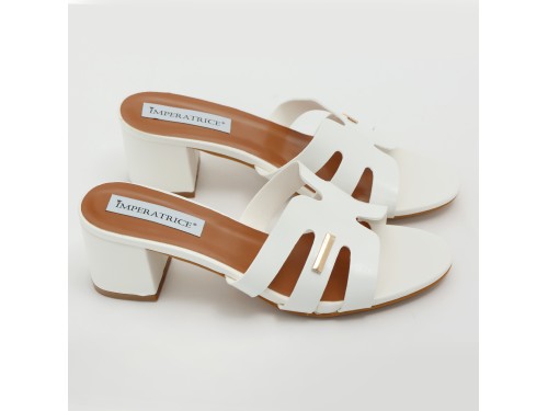Sandali in simil pelle con tacco comodo
