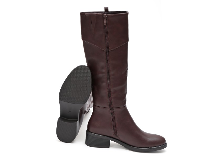 Stivale in simil pelle con fascia elastica e cinturino dorato