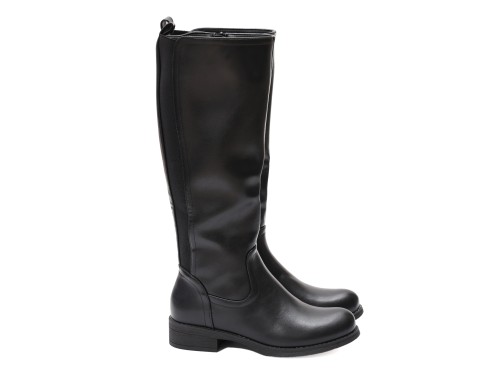 Stivale in simil pelle con elastico laterale