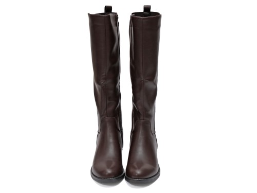 Stivale in simil pelle con elastico