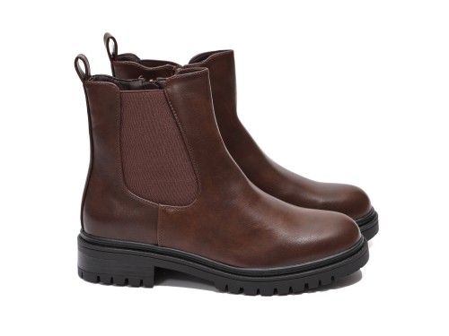 Stivaletto in simil pelle con fascia elastica