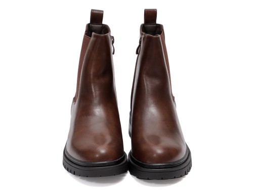 Stivaletto in simil pelle con fascia elastica