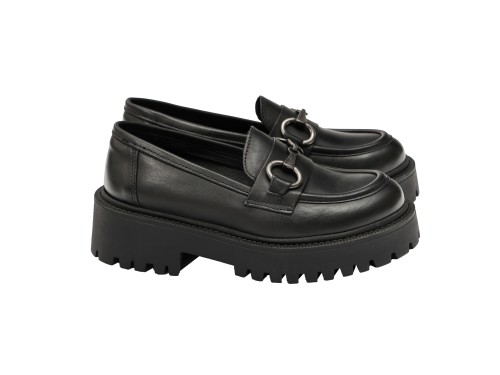 Mocassino in vera pelle con cinturino