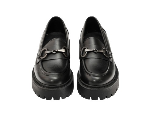 Mocassino in vera pelle con cinturino