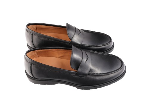 Mocassino in pelle con fondo light