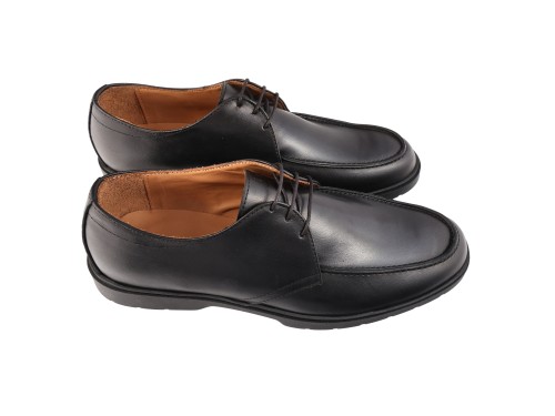 Derby stringate in vera pelle con fondo light