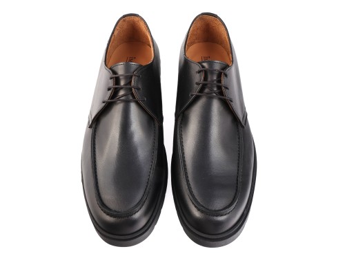 Derby stringate in vera pelle con fondo light