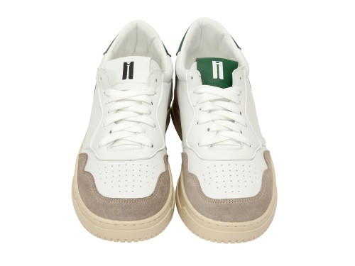 Sneakers in pelle con inserti in camoscio