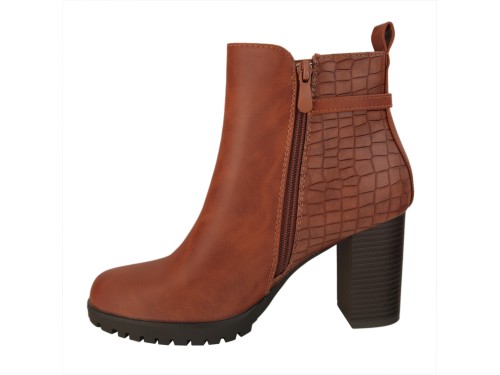 Tronchetti in pelle con tacco alto comodo