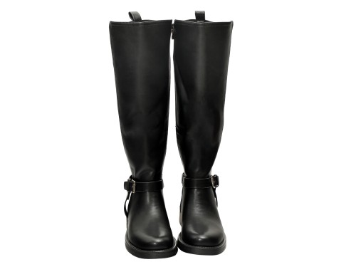 Stivale in simil pelle con fasce elastiche