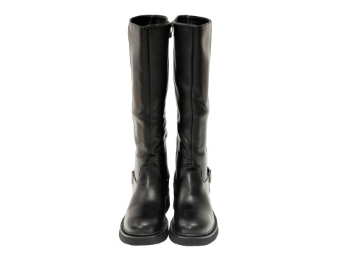 Stivale in simil pelle con tacco comodo