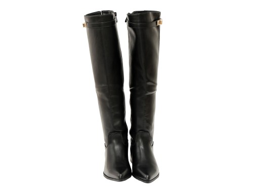 Stivale in simil pelle con tacco basso