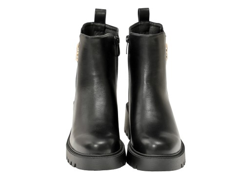 Stivaletti in simil pelle con elastico e lampo