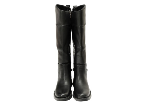 Stivale in simil pelle con tacco basso