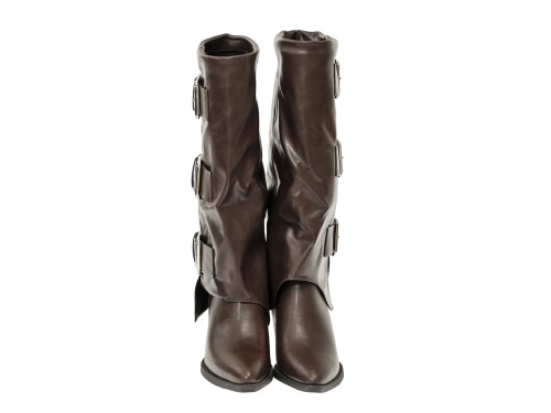 Stivale in simil pelle con fibbie