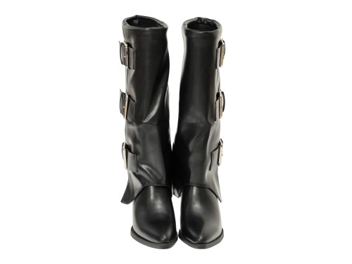 Stivale in simil pelle con fibbie