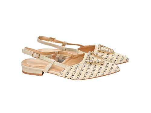 Sandali bassi - applicazione accessorio - tacco 2,5 cm