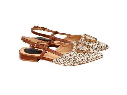 Sandali bassi - applicazione accessorio - tacco 2,5 cm