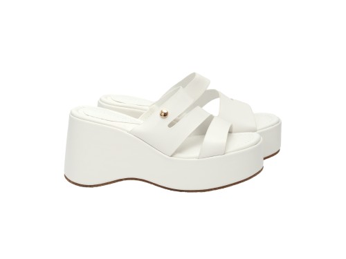 Ciabatta con zeppa - tacco 9,0 cm - plateaux 4,0 cm