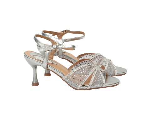 Sandali con strass - tacco 8,0 cm