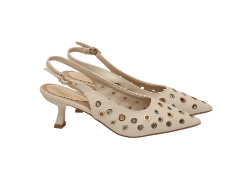 Decolletè borchie - tacco7,0 cm