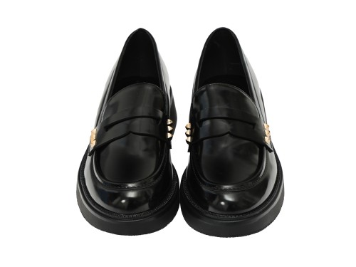 Mocassini con borchie - tacco 4,0 cm