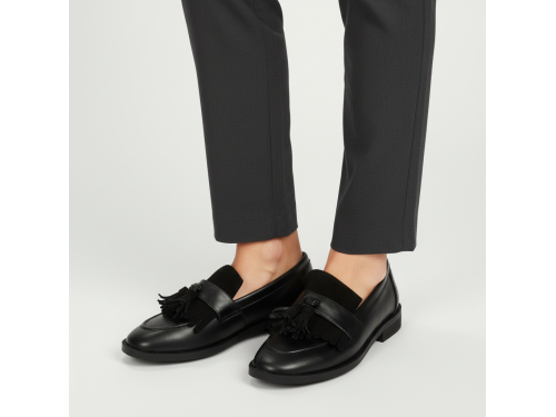 Mocassino con frange - tacco 2,5 cm